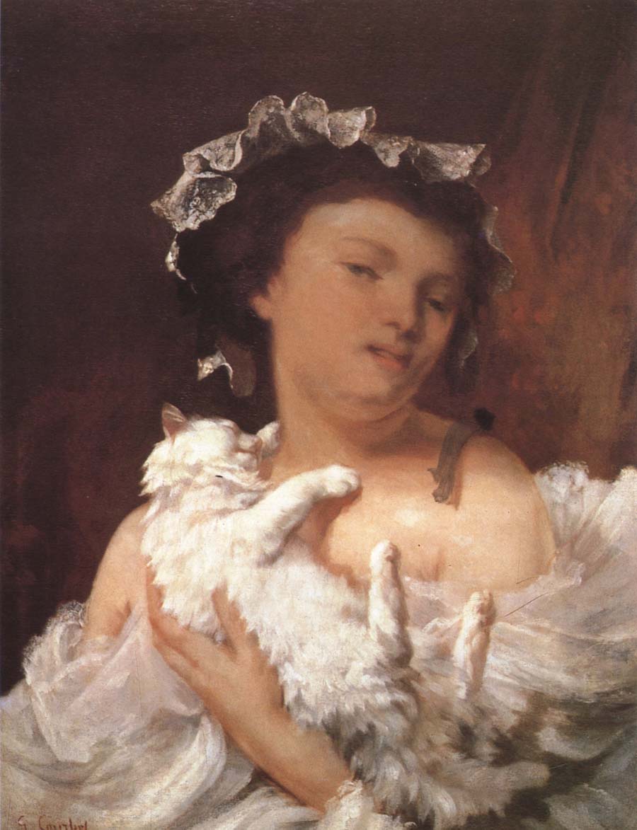 Lady and cat